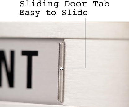 Stainless Steel Vacant/Occupied Privacy Sign for In Out Office Room Use, Vacant and Occupied Bathroom or Business Indicator Signs - All Metal Professional Design