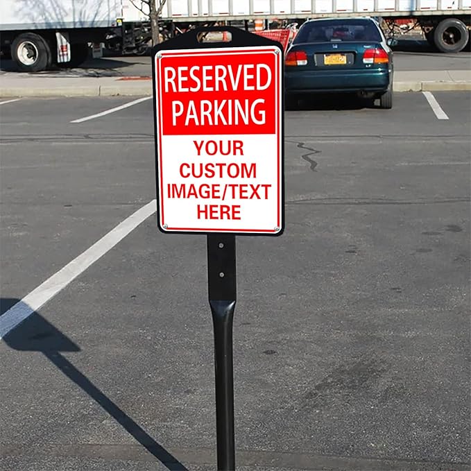 Reserved Parking Sign Custom Parking Sign for Parking Lots Business and Schools Outdoor Use Aluminum Metal Decor 12x17 Inches