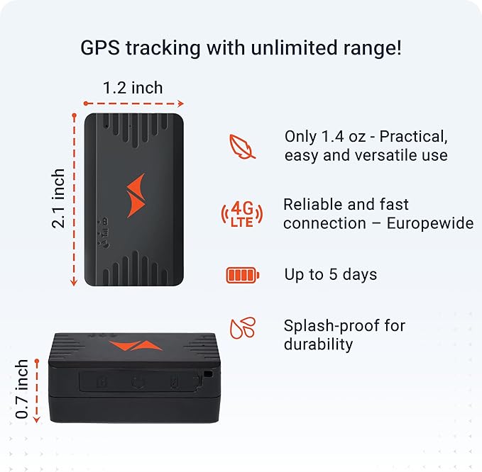 PAJ GPS - People Finder 4G - Mini GPS Tracker for Children and Elderly People - Up to 5 Days Battery Life - Small Tracking Device with Real-Time Location, Alarm Notifications - Suitable for Dementia