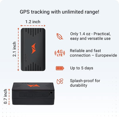 PAJ GPS - People Finder 4G - Mini GPS Tracker for Children and Elderly People - Up to 5 Days Battery Life - Small Tracking Device with Real-Time Location, Alarm Notifications - Suitable for Dementia