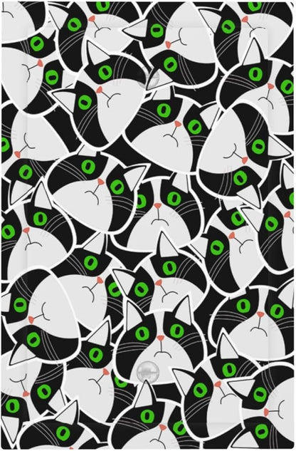 Funny Cat Wacky Kitty 1-Gang No Device Blank Wallplate Electrical Light Switch Covers Decorative Receptacle Face Plate Cover for Bathroom 5 X 3 IN