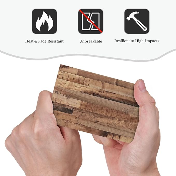 Light Switch Cover Plate Rustic Brown Wood Grain 1 Gang No Device Blank Electrical Wall Plates Faceplate Decorative Switch Plate for Farmhouse Kitchen Decor