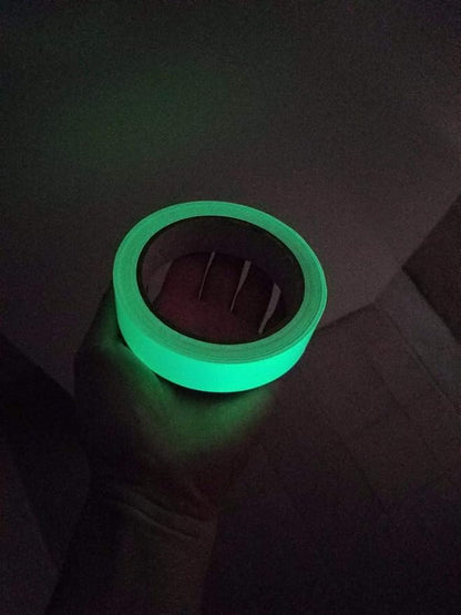 WOD GDT6 Glow in The Dark Tape Safety Grade Photoluminescent, 1 inch x 50 yds - for Labeling Safety Signs and Emergency Exits, Green