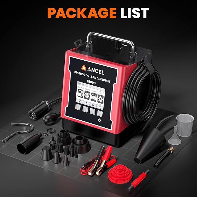 ANCEL L5000 EVAP & Turbo Automotive Smoke Machine with Built-in Air Pump, Adjustable 0.4-20 PSI Pressure Smoke Leak Detector for All Systems, Máquina de Humo Automotriz Detecting Micro to Major Leaks
