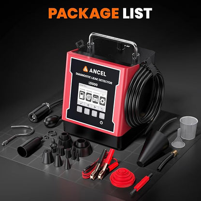 ANCEL L5000 EVAP & Turbo Automotive Smoke Machine with Built-in Air Pump, Adjustable 0.4-20 PSI Pressure Smoke Leak Detector for All Systems, Máquina de Humo Automotriz Detecting Micro to Major Leaks