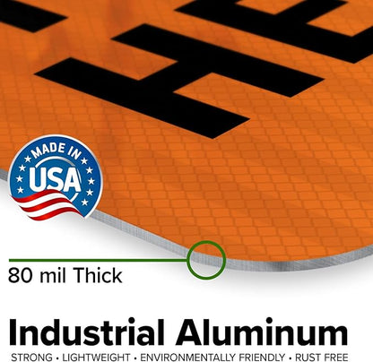 Custom warning Sign, OSHA Sign, 12x18 Inches, 3M EGP Reflective, Rust Free .063 Aluminum, Fade Resistant, Made in USA by My Sign Center
