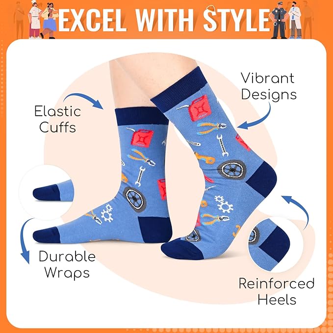 HAPPYPOP Gifts for Mechanic Personal Trainer - Photography Bus Driver Engineer Socks