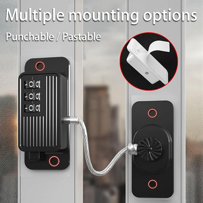 Heavy Duty Combination Refrigerator Lock (4 Pack) - Cabinet Locks Baby Proofing, No Drilling Adhesive Fridge Locks, for Fridge, Cabinets, Drawers, Window and Child Safety Cabinet Lock