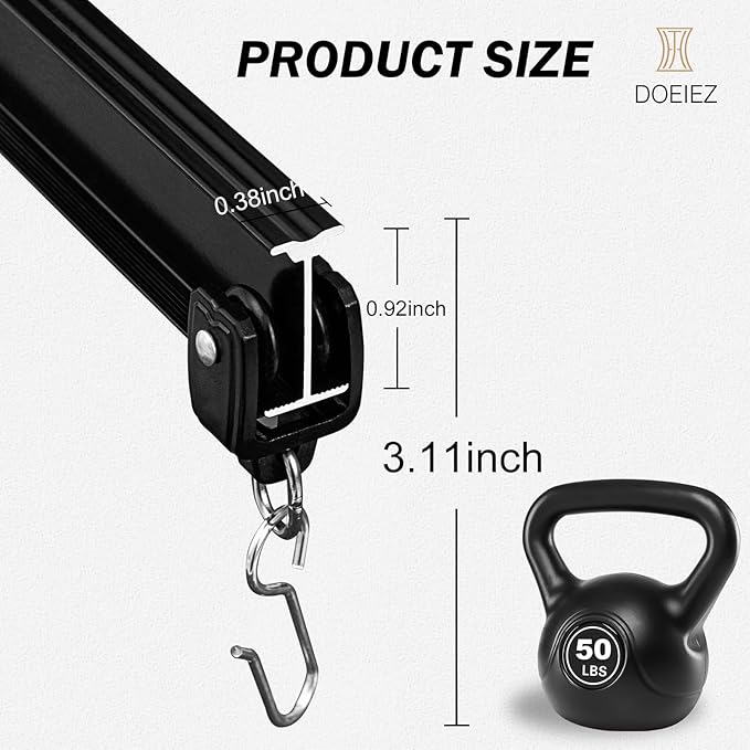 Aluminum Ceiling Curtain Track Set with Hooks Ceiling Mount and Wall Mount Room Divider Sliding Curtain Tracks Rods Flexible Heavy Duty Curtain Rail Hook Sets,Black,15FT