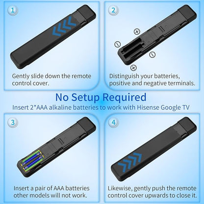 for Hisense-TV-Remote-Control-Replacement,Universal for Hisense UHD 4K ULED Google Smart TVs
