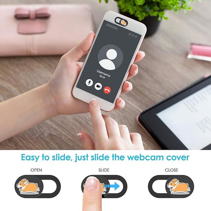 Laptop Camera Cover, Webcam Cover, Compact Leisure Panda Camera Blocker for Laptop, Office Computer Accessories for iPhone, iPad, Mac, Desktop, Tablet, Chromebook, PC, Protect Personal Privacy