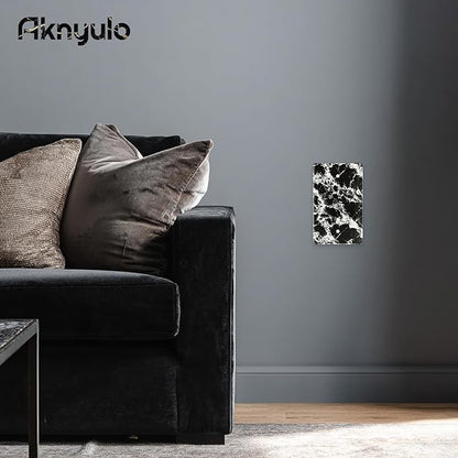 Black White Marble Pattern Acrylic Wall Plates Blank Wall Plate Light Switch Cover Plate Blank Wall Plate Decorative Acrylic Light Switch Cover