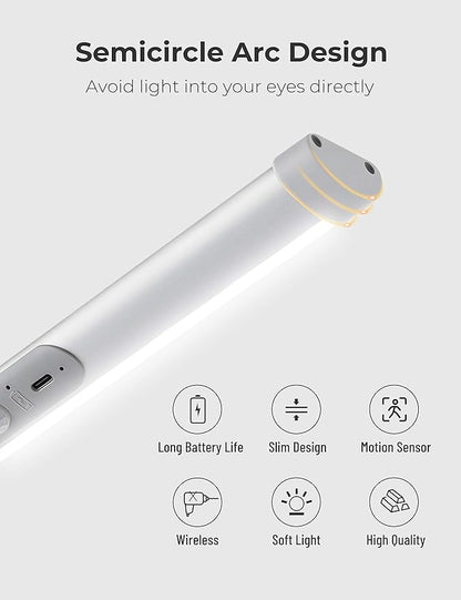 Joyzy Automatic Motion Sensor Closet Lights with Eye-Protection Design, LED Beads for Under Cabinet Wireless Lighting, Rechargeable Night Lighting for Wardrobe Pantry Light Closet Lighting
