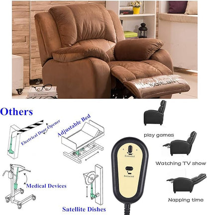 Lift Chair Remote Replacement,2 Button Chair Lift Remote Control,5 Pin Plug Recliner Replacement Fixed Electric Sofa Recliner Lift Handle
