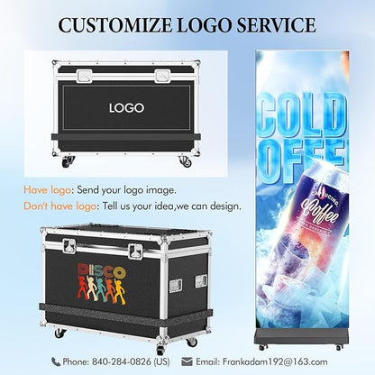 Indoor LED Digital Signage Display with P1.86, LED Poster Screen Frameless Splicing, Advertising Display USB Plug-and-Play & Remote Control for Giant Commercial Events & Rentals (Black, 2-Panels)