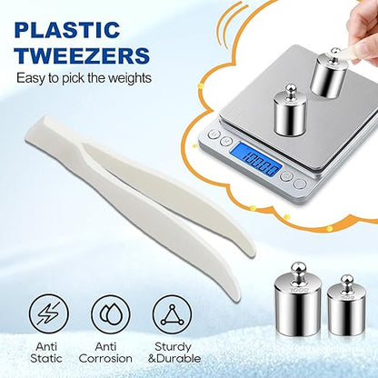 UCEC Calibration Weights for Digital Scale, 10mg - 100g Gram Weights Kit, Precision Stainless Steel Balance Scale Calibration Weight Set with Tweezers for Lab Educational Science