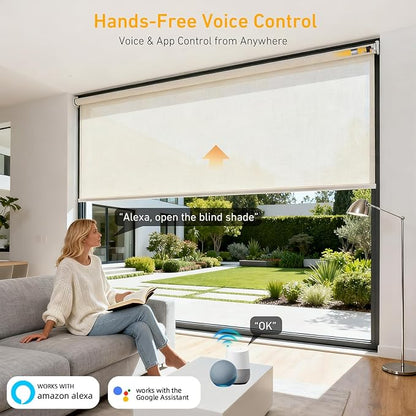 AM35 Smart WiFi Blinds Motor, Tuya App Control, AC 100-240V for 2 inch (50mm) Tubes, 6N.m Torque, Compatible with Alexa & Google Home, No Hub Required for Motorized Roller, Roman, ZebraShades