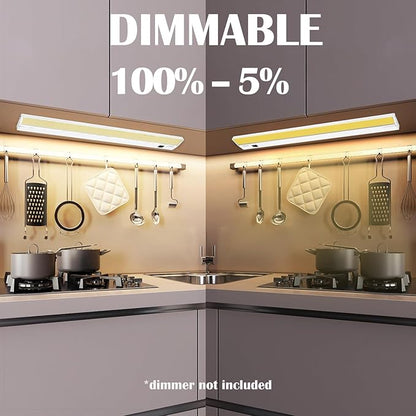 Ansen 36inch 22w 1426lm Hardwired Under Cabinet Lights, 5CCT 2700K-5000K, CRI 92+, R9 90+, UGR Lower Than 16, LED Dimmable Under Counter Lighting for Kitchen
