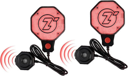 ZONETECH Garage Parking Sensor Ultrasonic Car Parking Stopper for Garage with Red/Yellow/Green LED Indicators –Adjustable Stop Distance 12" to 6.5 ft USB Powered Easy Install Wall-Mount 2-Pack