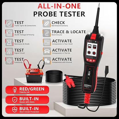 Electrical Tester for 6V-30V Cars, Short Circuit Breaker Finder Tool, Automotive Circuit Tester, Voltage Tester, P150