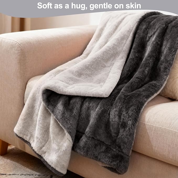 Heated Blanket Electric Blanket Queen 84"x90" Dual Control Flannel Heating Blanket with 12 Heat Levels 12H Timer Auto Shut-Off Overheat Protection Soft & Cozy Machine Washable (Queen (84"x90"))