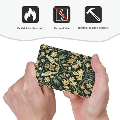 Light Switch Cover Plate William Morris Vintage Botanical Birds Golden Green Leaves 1 Gang No Device Blank Electrical Wall Plates Faceplate Decorative Switch Plate for Bedroom Home Decor