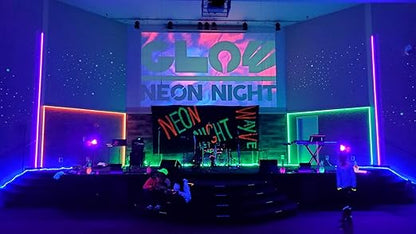 SWRT Neon Gaffer Cloth UV Blacklight Tape for Party Supplies, 5 Rolls Multi-Color UV Fluorescent Glow in The Dark Tape for Party Decoration, Dance Floors, UV Party (0.6 inch x 16.5 feet)
