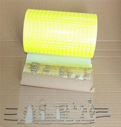 Fluorescent Yellow Reflective Tape Outdoor Waterproof 10 inch, High Visibility Warning Safety Industrial Marking Tape (11 feet)