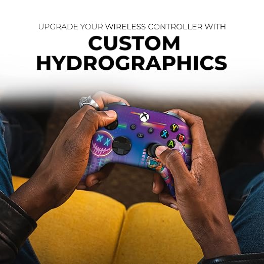 DreamController Neonabyss Custom X-box Controller Wireless compatible with X-box One/Series X/S Proudly Customized in USA with Permanent HYDRO-DIP Printing (NOT JUST A SKIN)