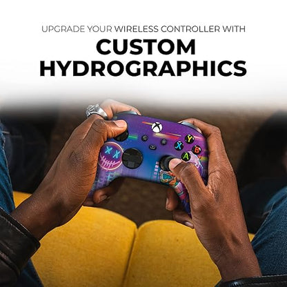 DreamController Neonabyss Custom X-box Controller Wireless compatible with X-box One/Series X/S Proudly Customized in USA with Permanent HYDRO-DIP Printing (NOT JUST A SKIN)