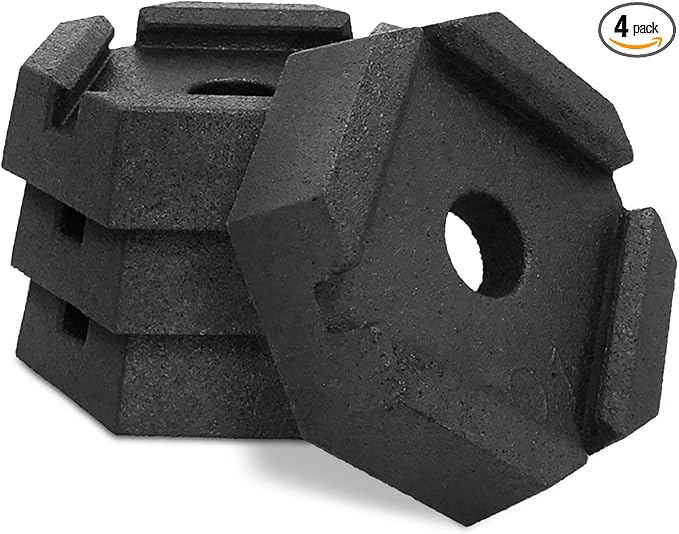 SnapPad Mini Square 5 (Pack of 4) | Four-Point RV Leveling System, 5.5" Square to 5.75" Round Jack Feet | 79% Additional Surface Area, 2.6 lbs. Per Pad & 8.15" Total Width | Must-Have RV Accessories