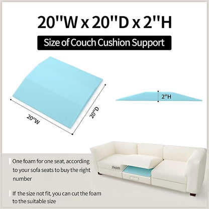 Tromlycs Couch Supports for Sagging Cushions Trapezoidal Furniture Seat Under Cushion Sag Repair Set of 2