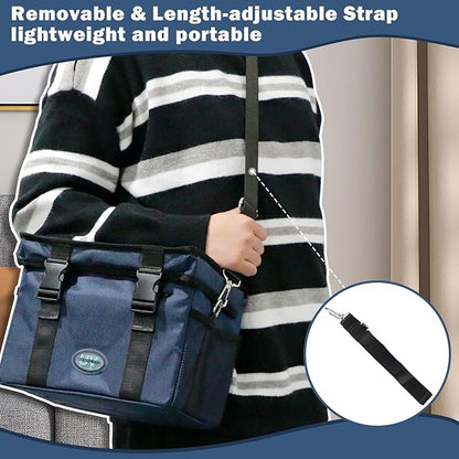 UVC Sanitizer Ozone Box with Timer, Foldable Large Cleaner UV Bag w/strap and USB Port, Portable UVC Light Tote 185nm wavelength for Mask, Cell Phone, Key, Towel 12L/3.17 gal