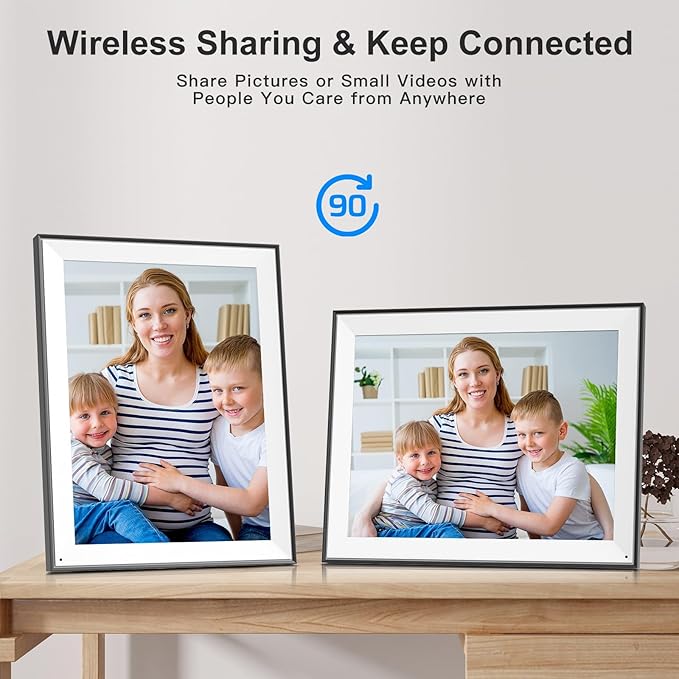 Large Digital Photo Frame 16.2"-Digital-Picture-Frame - 32GB Dual-WiFi Digital Frame, No Touch Screen, Slideshow, Load Photo Video from Phone via APP Email, Free Cloud Storage, Gift for Mom Dad