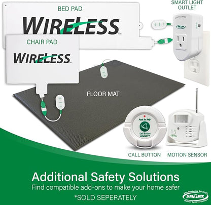 Smart Caregiver Wireless Monitor with 2 Nurse Call Buttons - Cordless Monitor with Two Call Buttons Alerts Caregiver up to 300 ft Away - Know When They Need Help! (Motion Sensor to Pager)