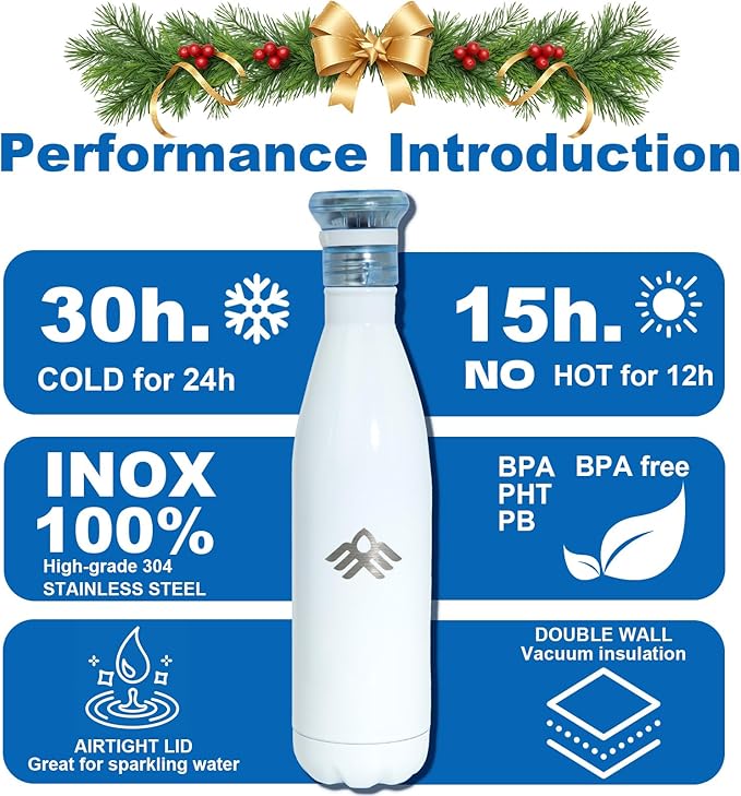 27 oz Smart Self Cleaning Water Large Bottle Slate 304 Stainless Steel Insulated Light Purifying Bottle LED + Activated-Carbon Filter USB-C Rechargeable BPA-Free for Outdoor & Sports