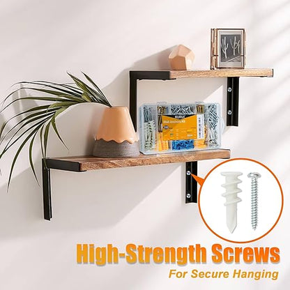 KURUI Drywall Anchors Assortment Kit for Sheetrock Concrete Brick, 350Pcs Wall Anchors and Flat Head Screws, 5 Sizes Picture Hanging Set for Bedroom/Office Wall Art Decor, House Warming Gifts New Home