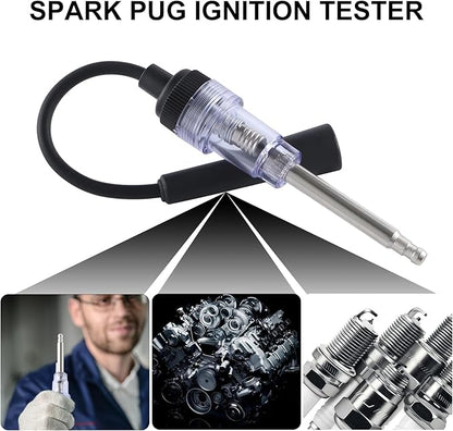 SINGARO Inline Spark Plug Tester, Plug-in Engine Ignition Tester, Car Exterior Accessories, Automobile, Lawn Mower,Engine Verification-Armature Diagnostic Test Tool