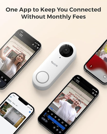 REOLINK 2K Video Doorbell PoE Camera with Chime, 3:4 Head-to-Toe View, 2-Way Talk, Person/Package Detection, Outdoor Waterproof, Smart Alerts, Supports NVR