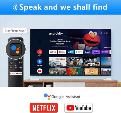 Voice Replacement for TCL-Android-TV-Remote,New Upgraded RC802V for TCL Smart TVs with Google Voice Function