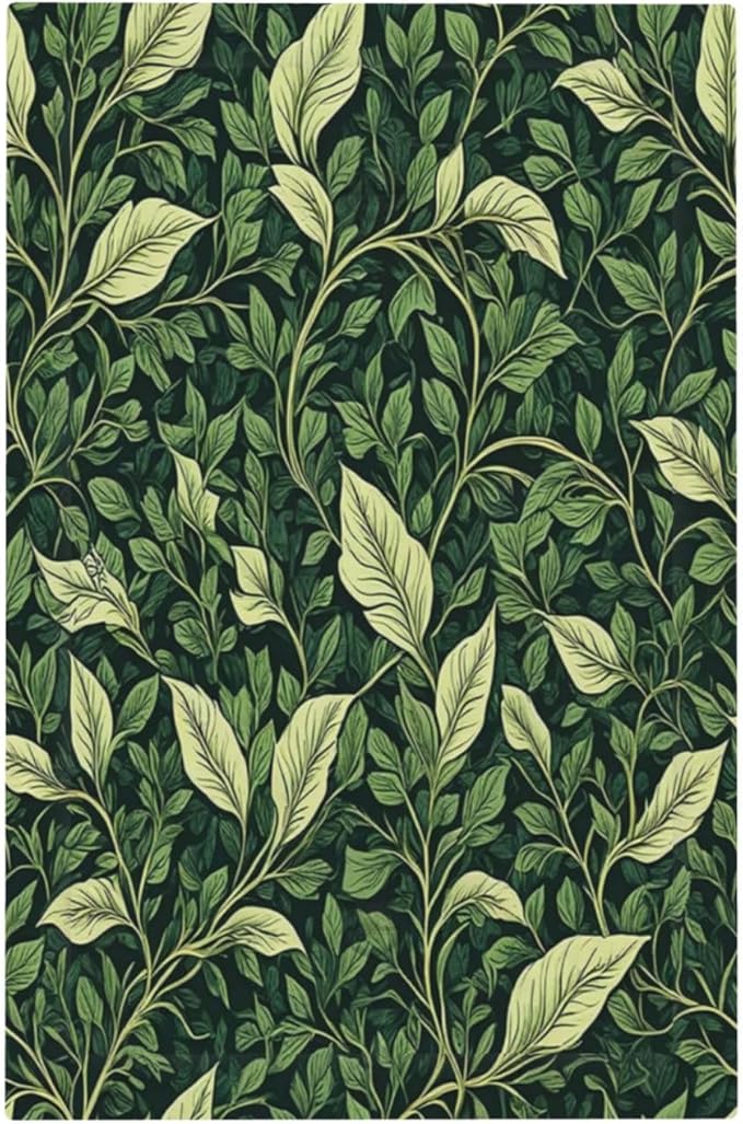 Vintage Green Plant Leaves 1-Gang No Device Blank Wallplate Electrical Light Switch Covers Decorative Receptacle Face Plate Cover for Bathroom 5 X 3 IN