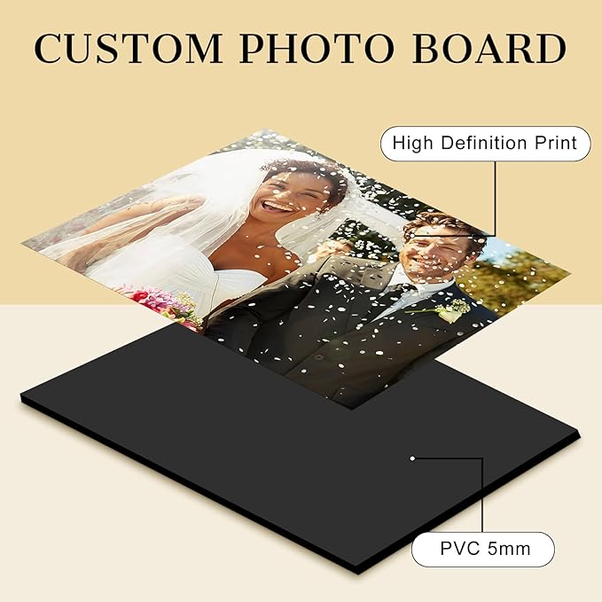 Custom Photo Frame with Stand, Personalized Picture Display, MDF and Wood Construction, Desktop Decor, Multiple Designs, Customizable Gift for Family and Friends