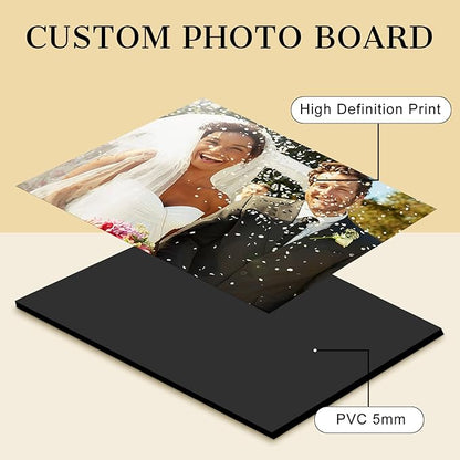 Custom Photo Frame with Stand, Personalized Picture Display, MDF and Wood Construction, Desktop Decor, Multiple Designs, Customizable Gift for Family and Friends