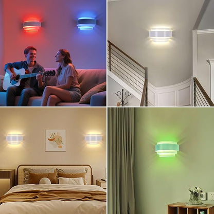 Lightess Battery Operated Wall Sconces Set of 2, Dimmable Rechargeable Wall Lights with Remote Control, Sconces Wall Decor Set of 2 with Bulbs for Bedroom Living Room, White