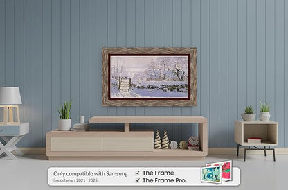 Distressed Barnwood 50" Premiere Deco TV Frame - Compatible ONLY with Samsung The Frame TVs (Fits 2021-2025, LS03A, LS03B, LS03C, LS03D, LS03FA)