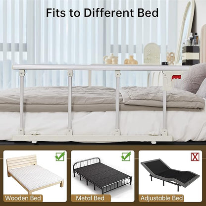 ELENKER Bed Safety Rail, Folding Bed Assist Handle Adjustable Medical Hospital Assistive Devices Bed Railing for Elderly Seniors Adults,37.8" x16.3