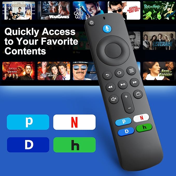 Voice Replacement Remote Control Compatible with Fire TV Stick,TV Cube and Amazon Fire Smart TVs