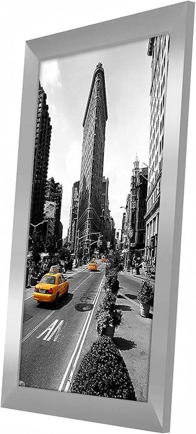 Americanflat 11x17 Picture Frame with Shatter-Resistant Glass - Signature Collection - Gallery-Style Frames Made of Engineered Wood - Photo Frame for Wall Display - Silver