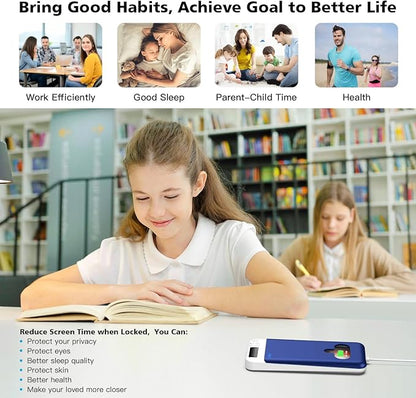 ySky Cell Phone Lock Box with Timer,Portable Timed Phone Lock Box for iPhone and Android Phones, Self-Control Timer Phone Locker Jail to Help Kids,Students Focus Back