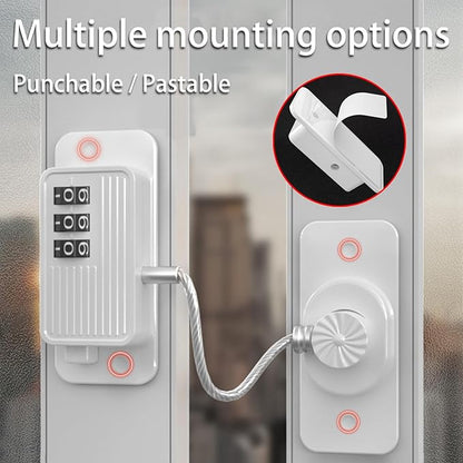 Heavy Duty Combination Refrigerator Lock (2 Pack) - Cabinet Locks Baby Proofing, No Drilling Adhesive Fridge Locks, for Fridge, Cabinets, Drawers, Window and Child Safety Cabinet Lock